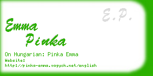 emma pinka business card